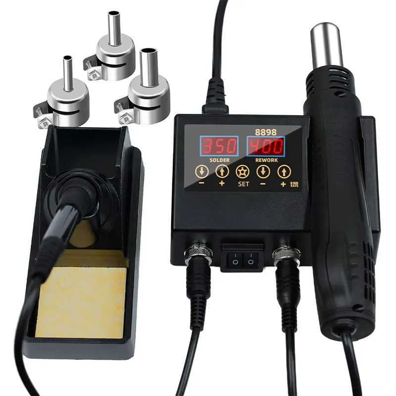 60W LED Digital Display Hot Ai - Smd Rework Station Hot Air Soldering 2 In 1 ulasan dan harga