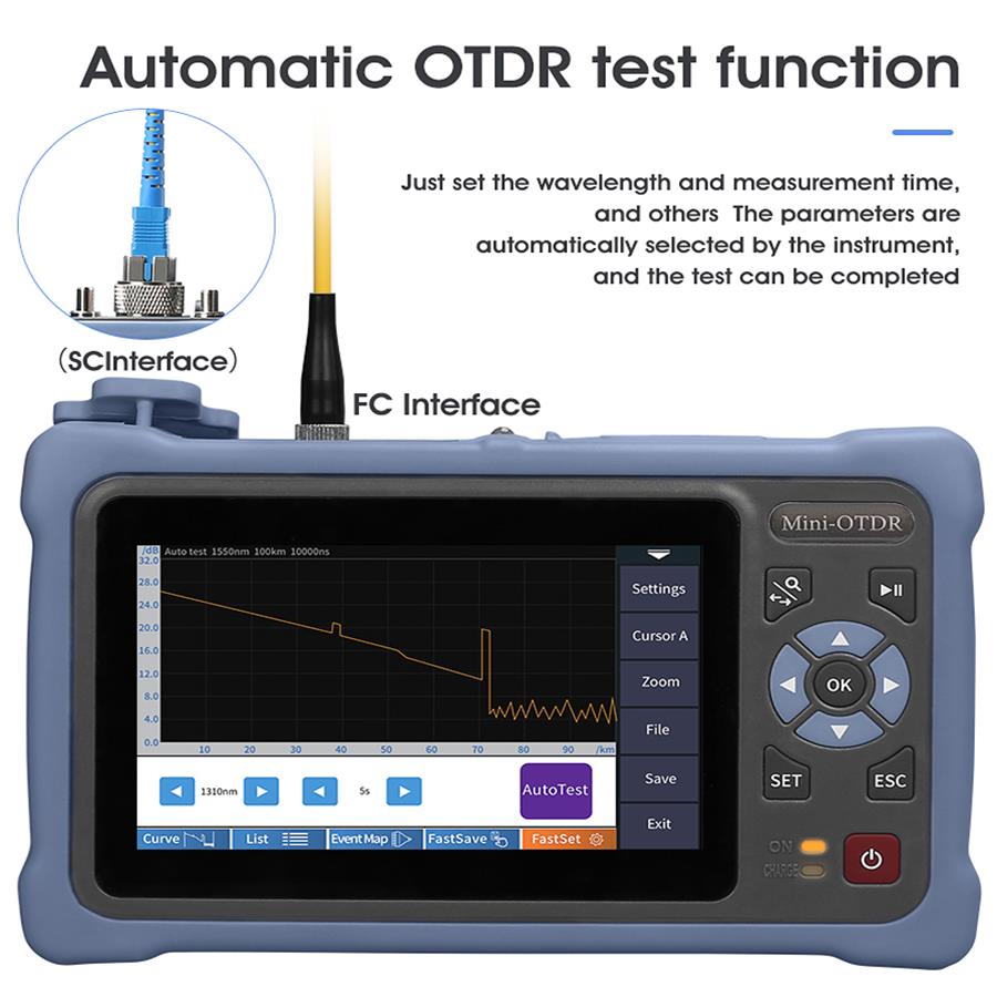 4.3 Inch Touch Screen MINI OTD - Optical Time Domain Reflectometer Otdr 1310 1550Nm ulasan dan harga