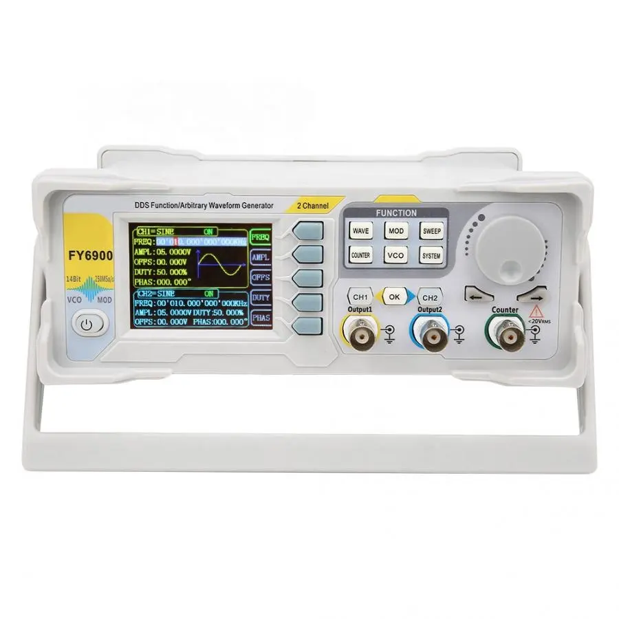 NEW FY6900 Dual Channel DDS Fu - Dual Channel Arbitrary Waveform Function Generator 60Mhz ulasan dan harga