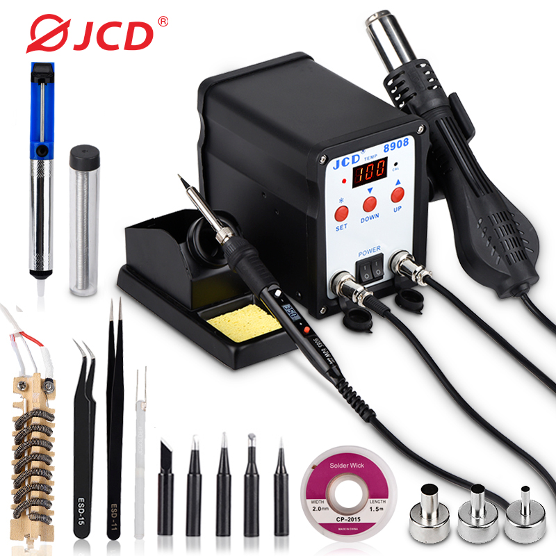 JCD Soldering Station 2 IN 1 W - Smd Rework Station Hot Air Soldering 2 In 1 ulasan dan harga