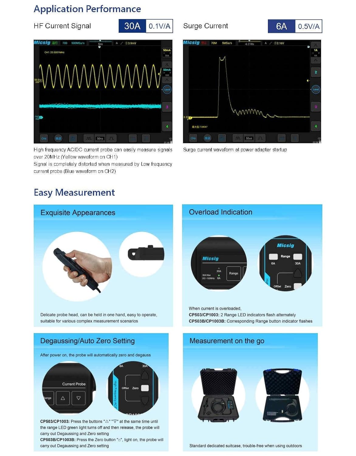 High Frequency AC/DC Current P - Current Probe Ac Dc 50Mhz Oscilloscope ulasan dan harga