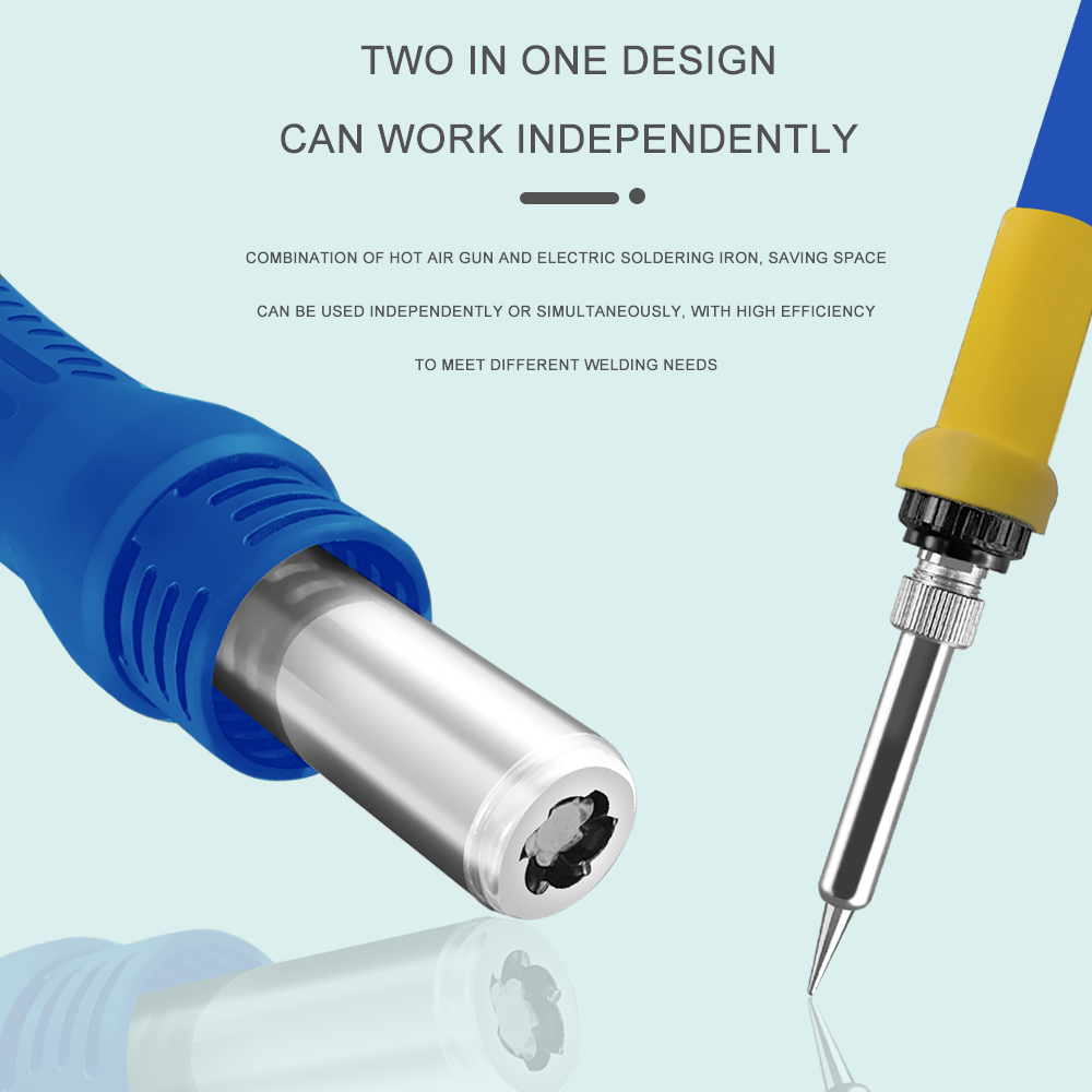 2 In 1 Digital Soldering Stati - Smd Rework Station Hot Air Soldering 2 In 1 ulasan dan harga